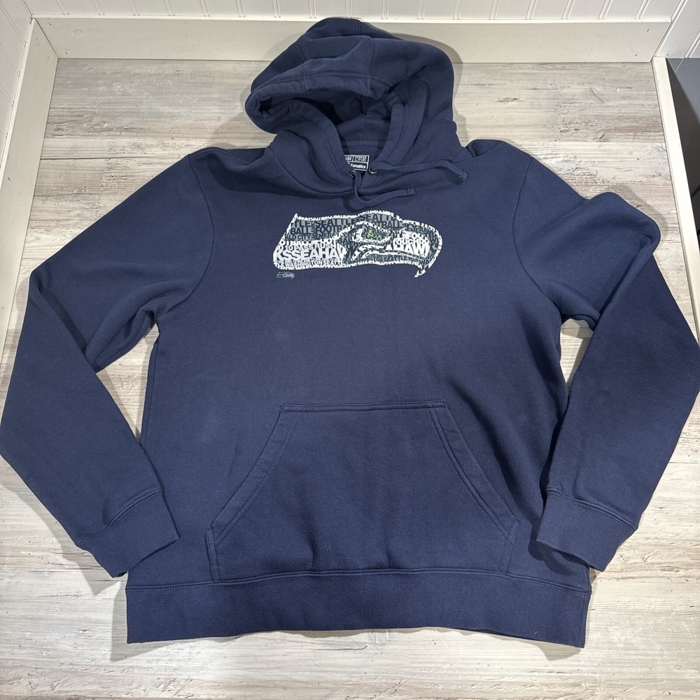 Seattle Seahawks NFL Pro Line Fanatics  Hoodie Sweatshirt Blue Adult Sz‎ Large